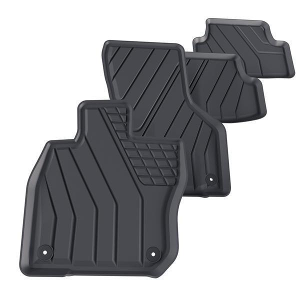 Tappetini Auto in TPE compatibili con Volkswagen Golf VIII mHEV Hatchback (2024-....) - con cambio automatico - tappeti auto neri