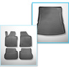 Completo di tappetini e tappetino per bagagliaio TPE per: Volkswagen Caddy IV Maxi 10.2007-10.2020 (Van) - Trendline, Comfortline, Highline; 5 posti; senza terza fila