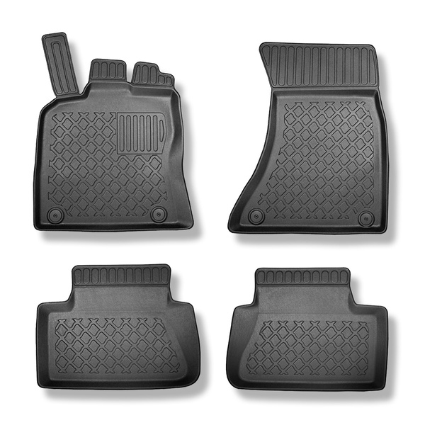 Tappetini Auto in TPE compatibili con Porsche Macan SUV (03.2014-06.2024) - tappeti auto neri