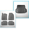 Completo di tappetini e tappetino per bagagliaio TPE per: Kia Ceed III CD 09.2018-.... (Station Wagon) - anche modelli con sistema di guide del bagagliaio, con/senza subwoofer; ala destra rimovibile; non per la versione ibrida