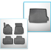 Completo di tappetini e tappetino per bagagliaio TPE per: BMW iX3 G08 01.2021-.... (SUV) - anche per i modelli con le guide del bagagliaio; non per versione Plug-in ibrida