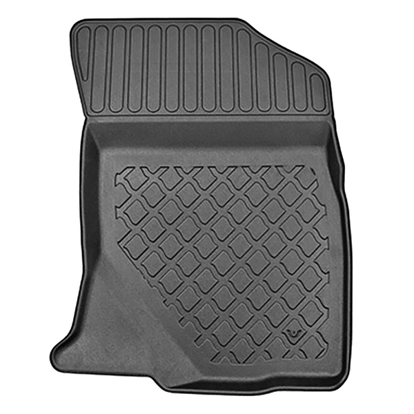 Tappetini Auto in TPE compatibili con Toyota Hilux VIII Pick-Up (09.2016-....) - cabina doppia - tappeti auto neri