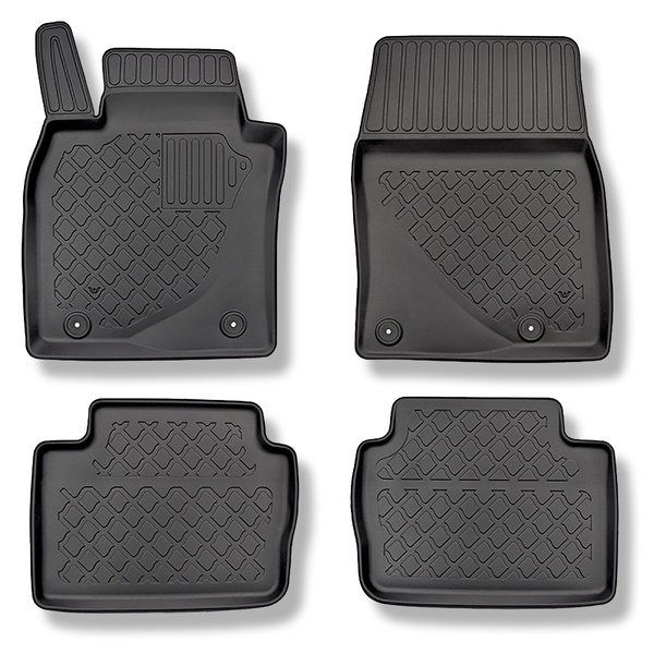 Tappetini Auto in TPE compatibili con Mazda 3 IV BP Hatchback, Berlina (03.2019-....) - tappeti auto neri
