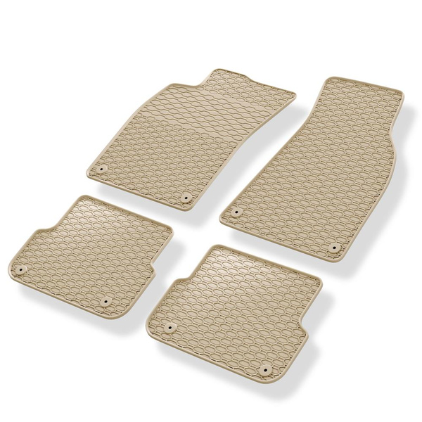 Tappetini auto in gomma compatibili con Audi A5 8T Sportback (2007-2016) - tappeti gomma - beige - 4 pz.