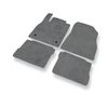 Premium tappetini auto in velluto compatibili con Nissan Micra V (2017-2023) - tappeti auto grigio