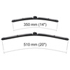 Spazzole tergicristallo anteriori compatibili con Smart Forfour Hatchback (11.2014-2020) - tergicristalli auto - lame tergilunotto - spazzole piatte