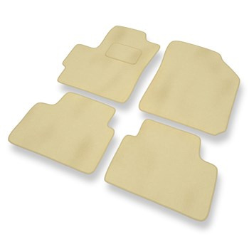 Premium tappetini auto in velluto compatibili con Chevrolet Spark I M200/M250 (2005-2009) - tappeti auto beige