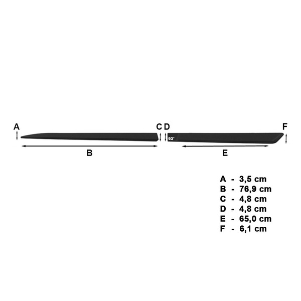 Protezioni nere laterali per auto Hyundai ix35 SUV (2010-2015)