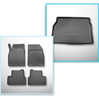 Completo di tappetini e tappetino per bagagliaio TPE per: Opel Astra J 10.2011-1