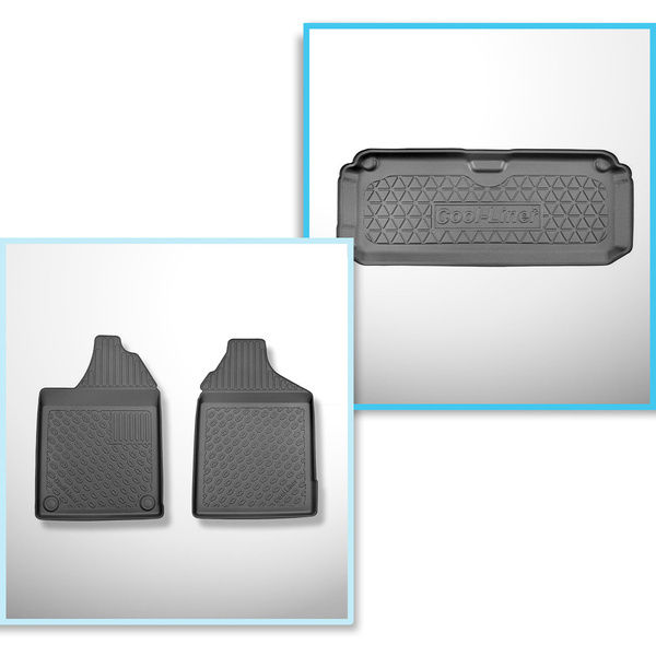 Completo di tappetini e tappetino per bagagliaio TPE per: Aixam Miniauto Cross 2010-2016 (Hatchback)