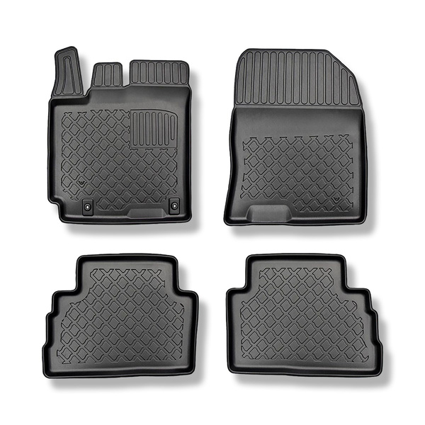 Tappetini Auto in TPE compatibili con Hyundai Kona SUV (11.2017-....) - non per la versione elettrica e ibrida - tappeti auto neri