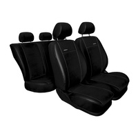 Coprisedili su misura compatibili con BMW 3 E46 Berlina, Touring (1998-2007) - fodere sedili - set coprisedili auto - nero