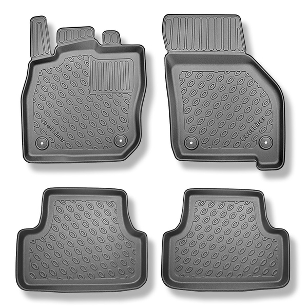 Tappetini Auto in TPE compatibili con Volkswagen Golf VIII mHEV Hatchback (11.2020-....) - tappeti auto neri