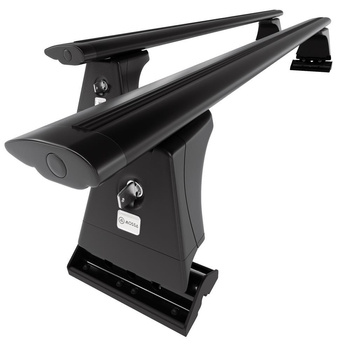 Barre portatutto in alluminio compatibili con Peugeot 207 Hatchback (2006-2012) - con punti di fissaggio di serie - portapacchi auto colore nero - portabagagli barre da tetto
