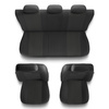 Coprisedili compatibili con Audi A4 B5, B6, B7, B8, B9 (1995-2024) - fodere sedili universali - set coprisedili auto - UNE-1