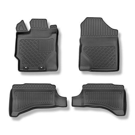 Tappetini Auto in TPE compatibili con Toyota Yaris III Hatchback (09.2011-08.2020) - versione ibrida - tappeti auto neri