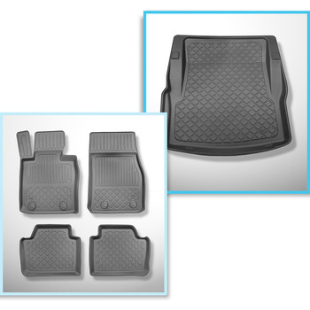 Completo di tappetini e tappetino per bagagliaio TPE per: BMW 3 F30 01.2012-02.2