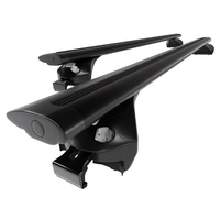 Barre portatutto in alluminio compatibili con BMW iX3 G08 SAV (2021-....) - corrimano integrati - portapacchi auto colore nero - portabagagli barre da tetto