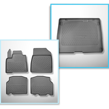 Completo di tappetini e tappetino per bagagliaio TPE per: Nissan Townstar 01.202