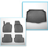 Completo di tappetini e tappetino per bagagliaio TPE per: Seat Ibiza V 6F 06.2017-.... (Hatchback) - bagagliaio inferiore; modelli senza pavimento mobile del bagagliaio