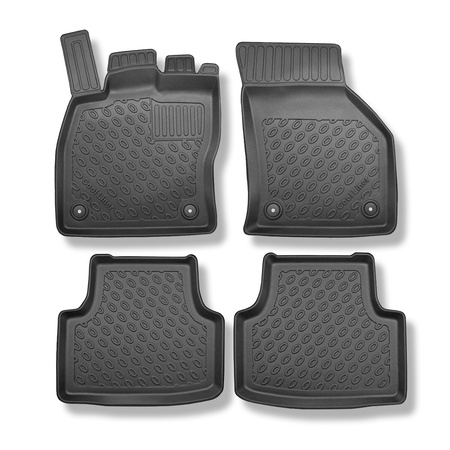 Tappetini Auto in TPE compatibili con Skoda Octavia III 5E Station Wagon (05.2013-05.2020) - tappeti auto neri