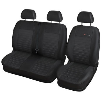 Coprisedili su misura compatibili con Citroen Berlingo II Van (2008-2018) solo sedili anteriori: sedile + sedile doppio - fodere sedili - set coprisedili auto - E4