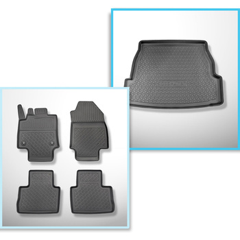 Completo di tappetini e tappetino per bagagliaio TPE per: Toyota RAV4 V 01.2019-