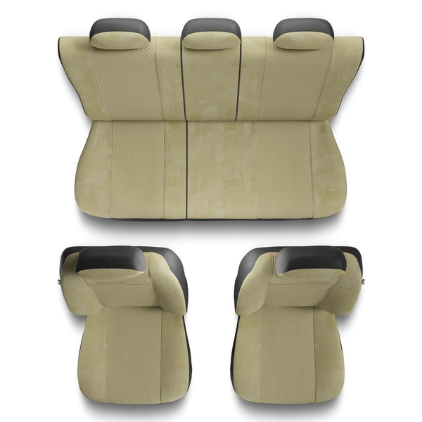 Coprisedili compatibili con BMW X5 E53, E70, F15, G05 (2000-....) - fodere sedili universali - set coprisedili auto - PG-3