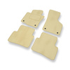 Premium tappetini auto in velluto compatibili con Volkswagen Passat B7 Berlina, Variant (2010-2014) - tappeti auto beige