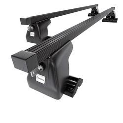 Barre portatutto in acciaio compatibili con Kia Sedona mk II Monovolume (2002-2005) - profilo a T - portapacchi auto colore nero - portabagagli barre da tetto