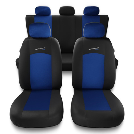 Coprisedili compatibili con Seat Leon I, II, III (1999-2019) - fodere sedili universali - set coprisedili auto - S-BL