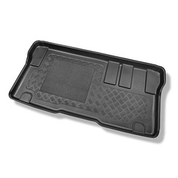 Vasca baule compatibile con Opel Vivaro C Van (03.2019-....) - versione autovettura per trasporto di persone (station wagon/tour); dietro la 3a fila di sedili; interasse lungo - tappetino per bagagliaio - tappeto bagagliaio per auto