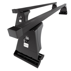 Barre portatutto in acciaio compatibili con Peugeot 407 Berlina (2004-2010) - con punti di fissaggio di serie - portapacchi auto colore nero - portabagagli barre da tetto