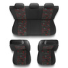 Coprisedili compatibili con Citroen C3 Aircross I, II (2017-....) - fodere sedili universali - set coprisedili auto - UNE-RD