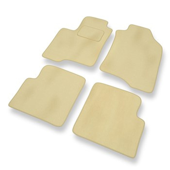 Premium tappetini auto in velluto compatibili con Fiat Panda III (2012-....) - tappeti auto beige