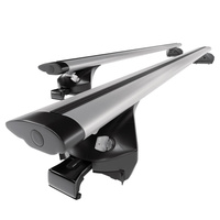 Barre portatutto in alluminio compatibili con BMW iX3 G08 SAV (2021-....) - corrimano integrati - portapacchi auto colore argento - portabagagli barre da tetto