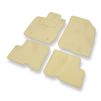 Premium tappetini auto in velluto compatibili con Dacia Sandero I, II (2008-2020) - tappeti auto beige