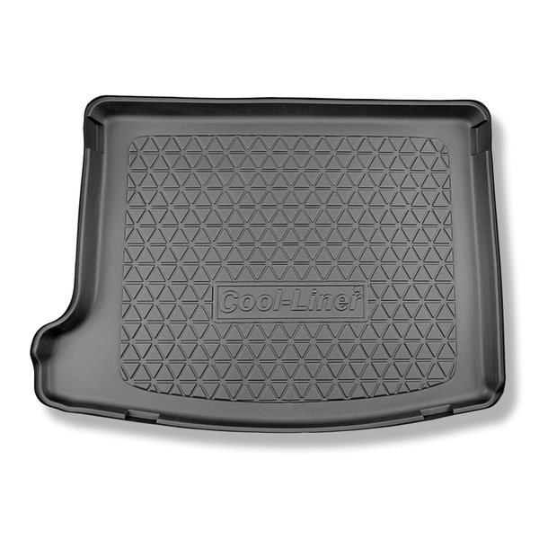 Vasca baule compatibile con Jeep Compass II MP 4xe Plug-in Hybrid SUV (07.2020-....) - portabagagli superiore; piano di carico regolabile nella posizione più alta - tappetino per bagagliaio - tappeto bagagliaio per auto