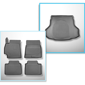 Completo di tappetini e tappetino per bagagliaio TPE per: Hyundai Elantra CN7 VI