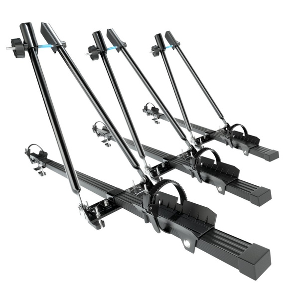 3x Portabici da tetto, Portabiciclette con barra in acciaio - 3xM-04