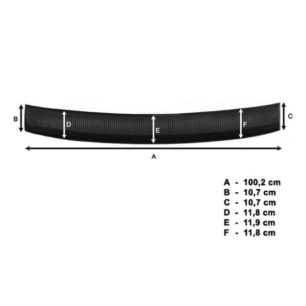 Protezione nera per paraurti posteriore Volkswagen Passat B7 Variant (2010-2014)