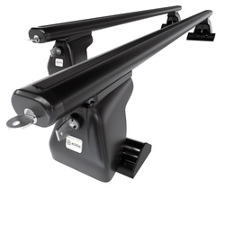 Barre portatutto in alluminio compatibili con Volkswagen California T5 Van (2010-2015) - profilo a T - portapacchi auto colore nero - portabagagli barre da tetto