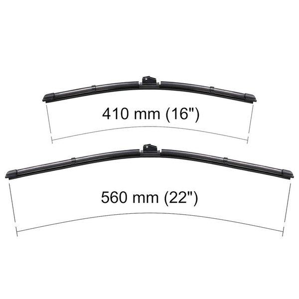Spazzole tergicristallo anteriori compatibili con Alfa Romeo 147 Hatchback (07.2005-12.2010) - tergicristalli auto - lame tergilunotto - spazzole piatte