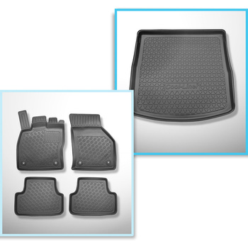 Completo di tappetini e tappetino per bagagliaio TPE per: Seat Leon III 5F 01.20