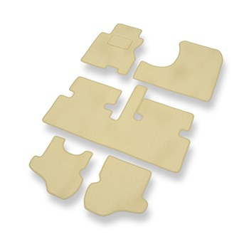 Premium tappetini auto in velluto compatibili con Honda Stream I (2001-2006) - tappeti auto beige