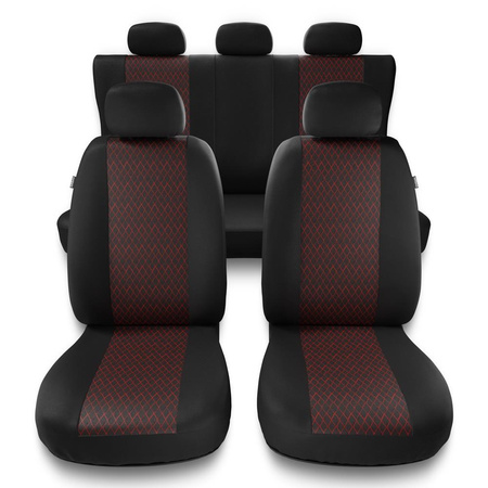 Coprisedili compatibili con Kia Soul I, II (2009-2016) - fodere sedili universali - set coprisedili auto - PF-RD