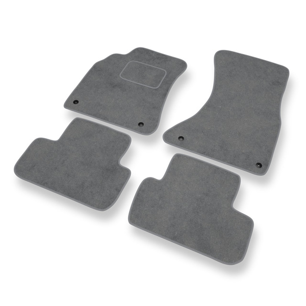 Premium tappetini auto in velluto compatibili con Audi A4 IV B8 Avant, Sedan (2008-2015) - tappeti auto grigio