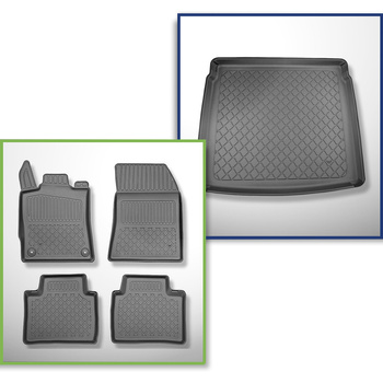 Completo di tappetini e tappetino per bagagliaio TPE per: Peugeot 408 Plug-in Hy