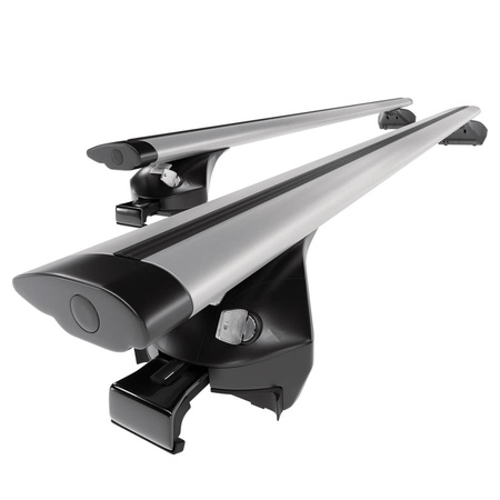 Barre portatutto in alluminio compatibili con Peugeot 508 SW (2011-2019) - corrimano integrati - portapacchi auto colore argento - portabagagli barre da tetto