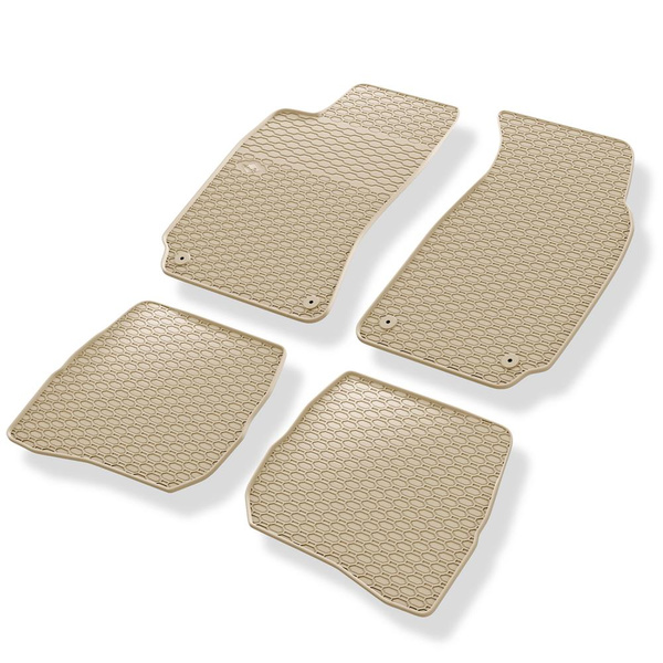 Tappetini auto in gomma compatibili con Volkswagen Passat B5 (1996-2005) - tappeti gomma - beige